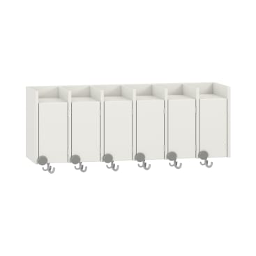 Doppelablage Lyra mit Haken, 6 Türen rechts, B119,1 x H42,5 x T33 cm
