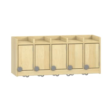 Doppelablage YUNA mit 5 Türen, mit Haken, B99,5xH42,5xT33cm