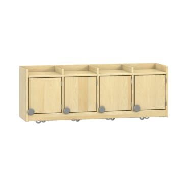 Doppelablage YUNA mit 4 Türen, mit Haken, B120xH42,5xT33cm