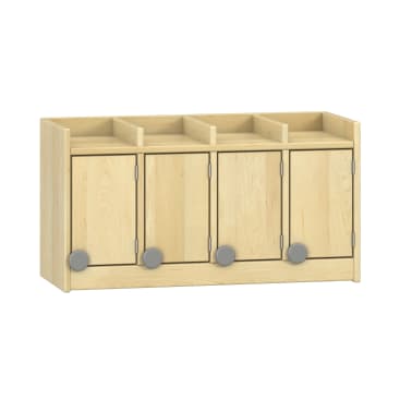 Doppelablage YUNA mit 4 Türen, ohne Haken, B80xH42,5xT33cm