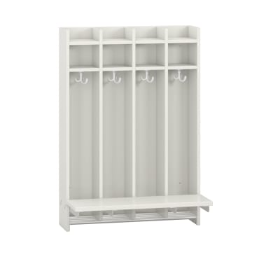 Wandhängegarderobe Lyra 4 Felder mit Sitz,B80xH115,8xT22cm