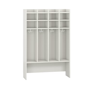 Standgarderobe 4 Felder, offen, B105,5xH160,5xT34,9cm