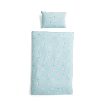 Bettwäsche-Set Schäfchen Kiga, 2-teilig, Kissen35 x 40 cm, Decke75 x 100 cm