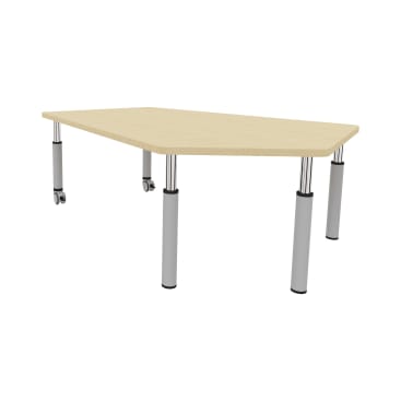 Fünfeck-Tisch move upp groß, Rasterverstellung 59-76 cm, L172 x B122 cm