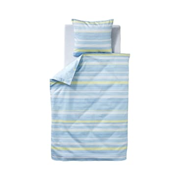 Wendebettwäsche-Set Streifen, 2-teilig, Kissen 40 x 60 cm, Decke 80 x 105 cm