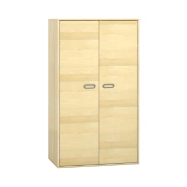 Pureo Materialschrank mit Doppeltür, Furnier, B 100 x H 175 x T 60 cm