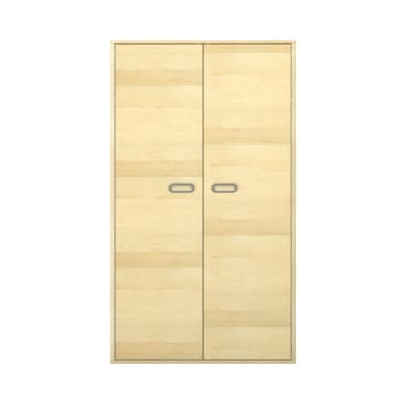 Pureo Materialschrank mit Doppeltür, Furnier, B 100 x H 175 x T 60 cm