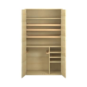 Pureo Musikschrank mit 3 Rollböden, Furnier, B 100 x H 175 x T 60 cm