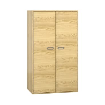 Pureo Musikschrank mit 3 Rollböden, Furnier, B 100 x H 175 x T 60 cm