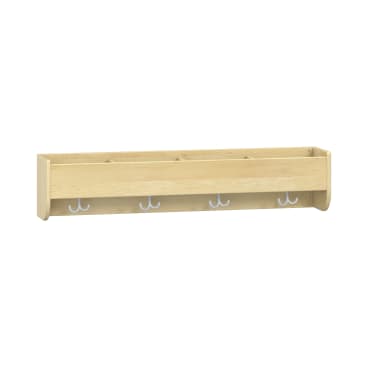 Mützenablage YUNA, versch. Hakenfarben, 4 Fächer, B 120 x H 25,6 x T 22,1 cm