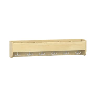 Mützenablage YUNA, versch. Hakenfarben, 6 Fächer, B 120 x H 25,6 x T 22,1 cm