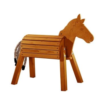 Holzpony dunkelbraun, 58cm