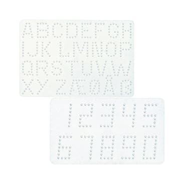 Steckplatten Buchstaben + Zahlen, 2 Stück