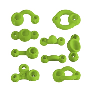Klettergriff-Set, grün, 9 Stück