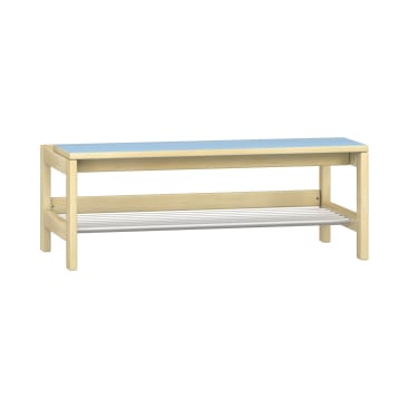 Garderobenbank YUNA mit Wandabstand, Schuhablage, fest montierbar, div. Farben, B 90 x H 35 x T 45 cm