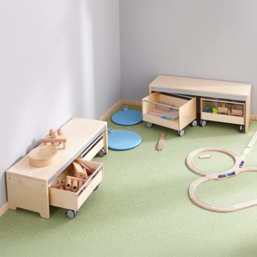 Bänke 3er-Set, Sitzh. 26 - 43 cm