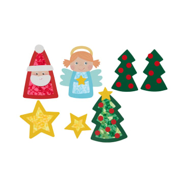 Sachenmacher Erstes Kleben Weihnachten, Fensterbilder, 7 St., ab 3 J.