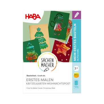 Sachenmacher Erstes Malen Weihnachtskarten, Bastelset, 12 St., ab 3 J.