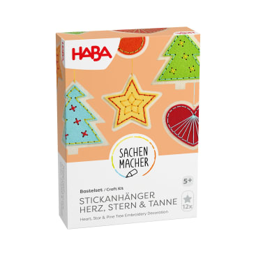 Sachenmacher Holz-Stickanhänger, Bastelset Weihnachten, 12 St., ab 5 J
