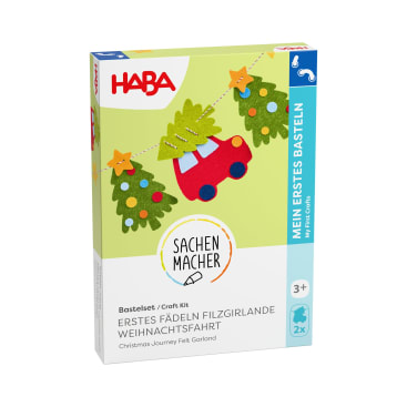 Sachenmacher Erstes Fädeln Filzgirlande Tannenbaum, Bastelset, ab 3 J.