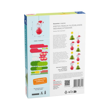 Sachenmacher Erstes Fädeln Filzgirlande Weihnachten, Bastelset, ab 3 J