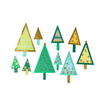 Sachenmacher Fensterbild Wald, Bastelset Weihnachten, 10 St., ab 5 J.