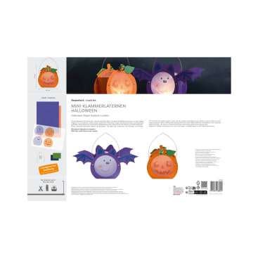 Sachenmacher Mini-Klammerlaternen Halloween, Bastelset Herbst, ab 5 J.