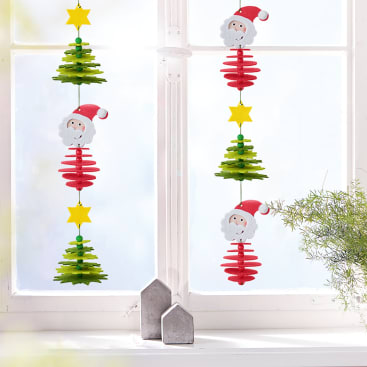 Sachenmacher Erstes Fädeln Filzgirlande Weihnachten, Bastelset, ab 3 J