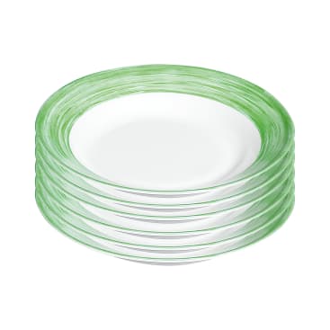 ARCOROC Brush green Teller tief, Ø 22,5 cm, 6 Stück