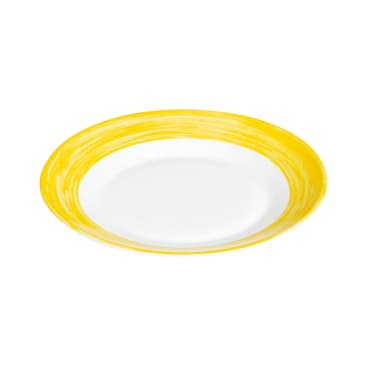 ARCOROC Brush yellow Teller flach, Ø 25,4 cm, 6 Stück
