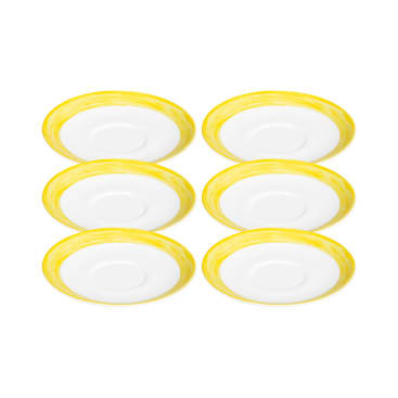 ARCOROC Brush yellow Untertassen, Ø 14 cm, 6 Stück