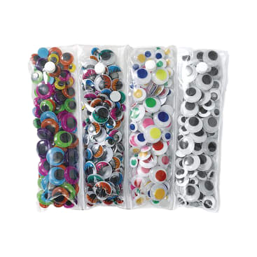 Wackelaugen – buntes Set, 500 Stück