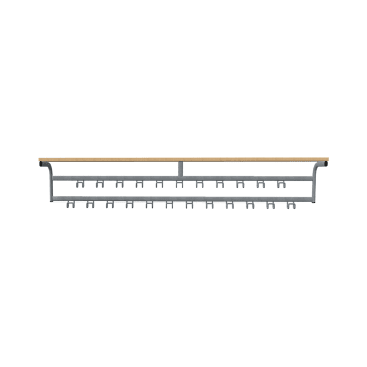 Garderoben-Mützenablage, B 200, 23 Haken