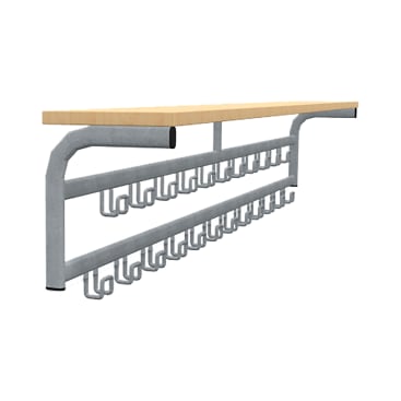 Garderoben-Mützenablage, B 200, 23 Haken