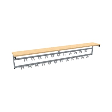 Garderoben-Mützenablage, B 200, 23 Haken