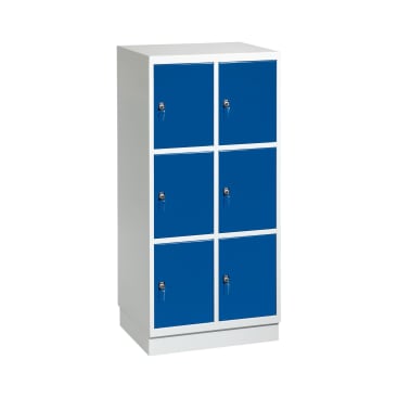 Schultaschenschrank, 2 x 3 Fächer, B 82,5 x H 165 x T 50 cm