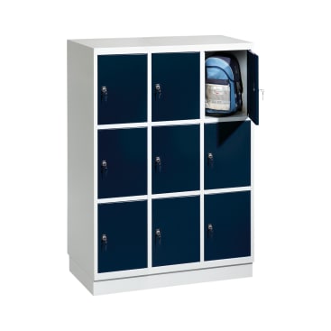 Schultaschenschrank, 3 x 3 Fächer, B 122,5 x H 165 x T 50 cm