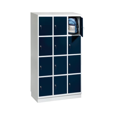 Schultaschenschrank, 3 x 4 Fächer, B 122,5 x H 195 x T 50 cm