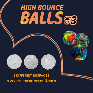 High Bounce Bälle, 3er-Set, Ø 6,3 cm, ab 3 Jahren