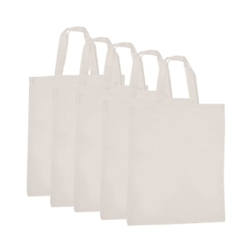 Baumwolltaschen, 42 x 37 cm, 5 Stück