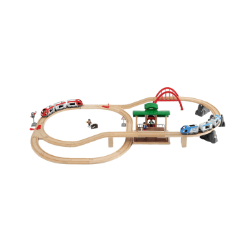 BRIO World, Großes Bahn-Reisezug-Set, Bahnhof & 2 Züge, ab 3 Jahren