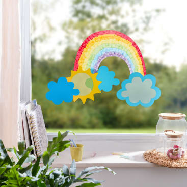 Sachenmacher Erstes Kleben Regenbogen, Fensterbild, 6 St., ab 3 Jahren