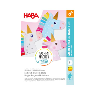 Sachenmacher Erstes Schneiden Regenbogen-Einhörner, Bastelset, ab 3 J