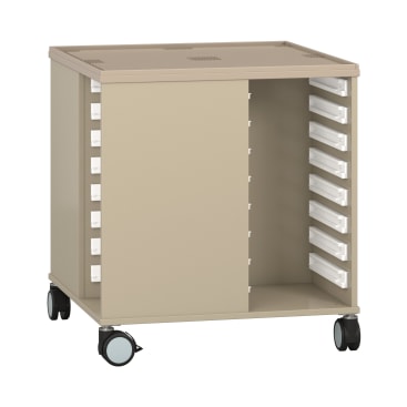 Bau- und Konstruktionstisch groß, mit Rollen, L 82 x B 82 x H 89 cm