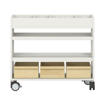 Kreativwagen klein, Atelierwagen mit Rollen, L 100 x B 42 x H 87,5 cm