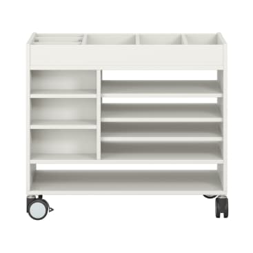Kreativwagen mittel, Atelierwagen mit Rollen, L 100 x B 60 x H 87,5 cm