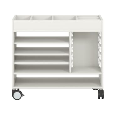 Kreativwagen mittel, Atelierwagen mit Rollen, L 100 x B 60 x H 87,5 cm
