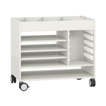 Kreativwagen mittel, Atelierwagen mit Rollen, L 100 x B 60 x H 87,5 cm