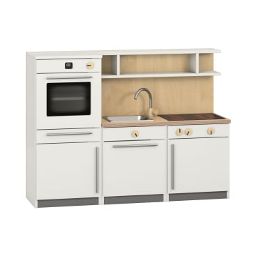 Kinder-Küchenzeile Nuka, mit Geräten & Wandregal, ab 2 Jahren