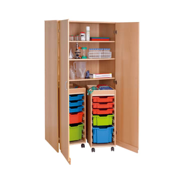 Materialschrank mit 2 Rollwagen